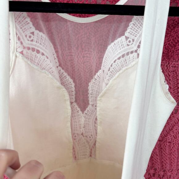 Lulus "I Promise" White Lace Skater Dress Plunging Lace Top, Low Back, Size XS - Picture 7 of 8